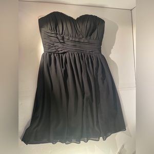 Holiday Party Black Ruched Sweetheart Strapless Bodycon Dress Women's Size 9